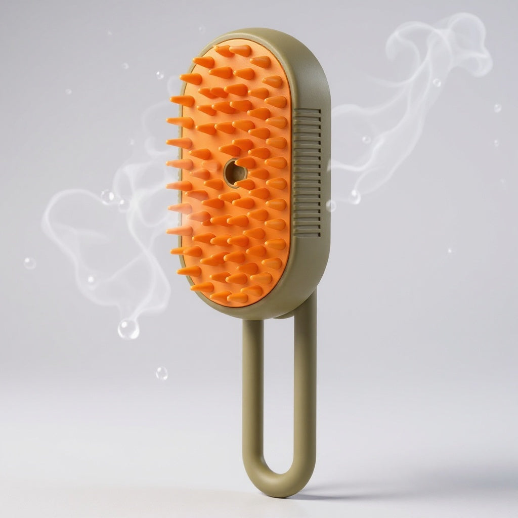 The AquaGlow 4-in-1 Pet Grooming & Massager Brush